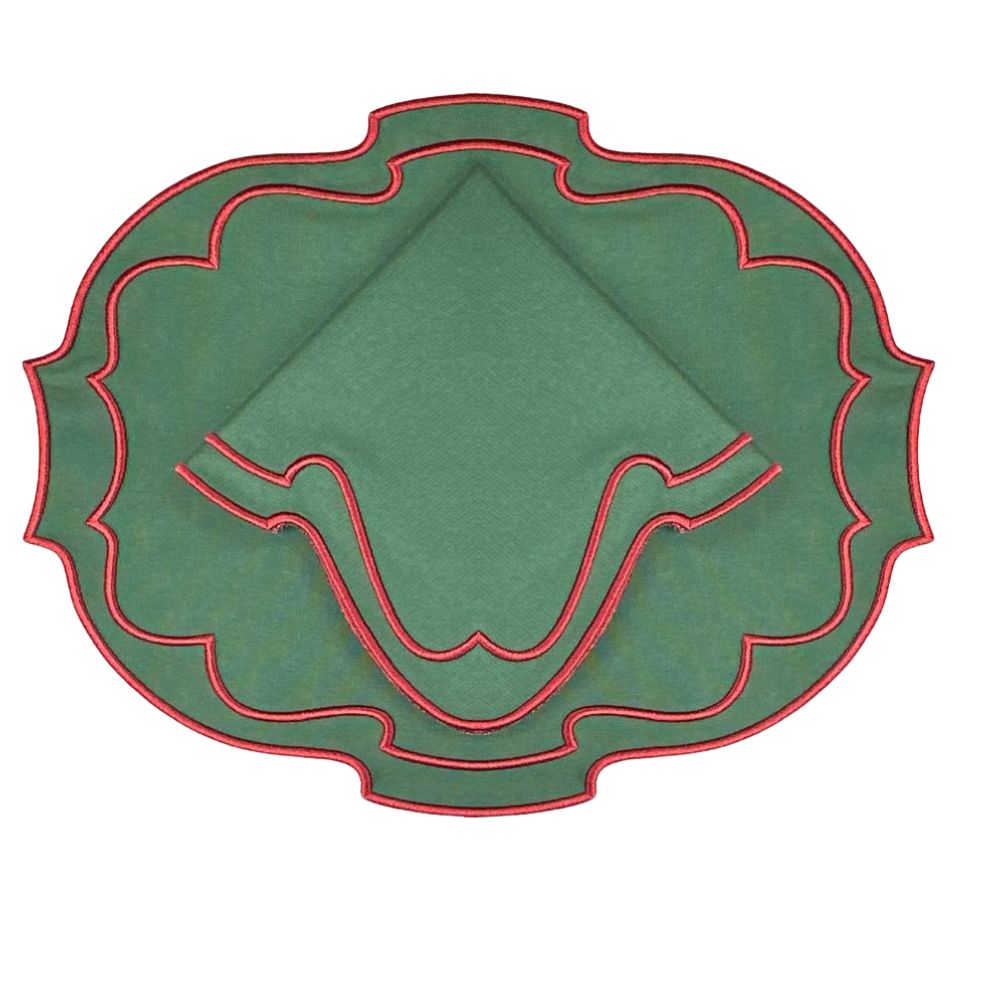 Christmas Belle Napkins, Green, Set of 4