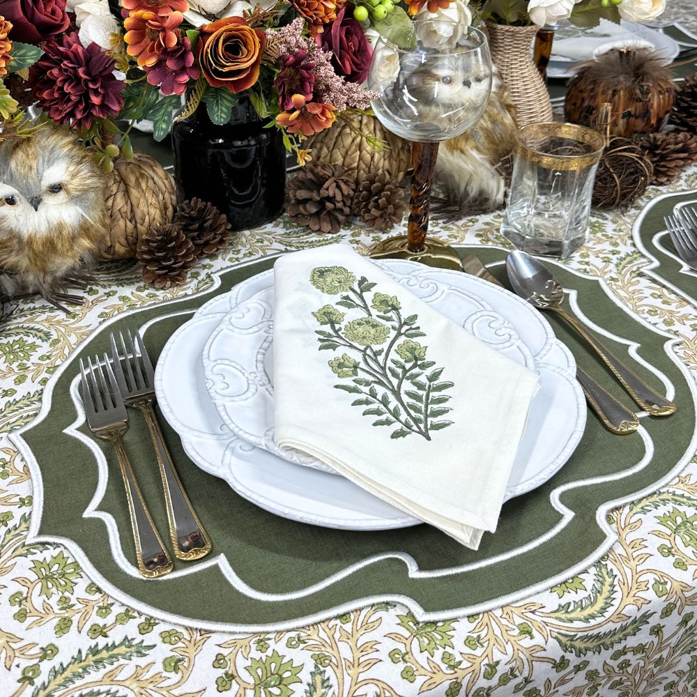Belle Placemat, Sage, Set of 4