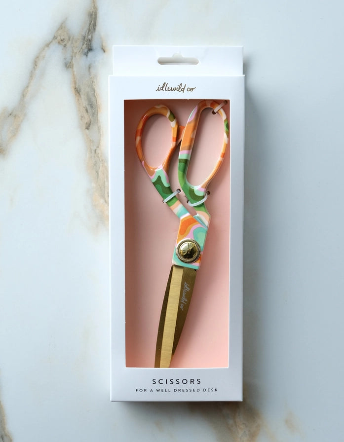 Designer Scissors, Marbled Rainbow