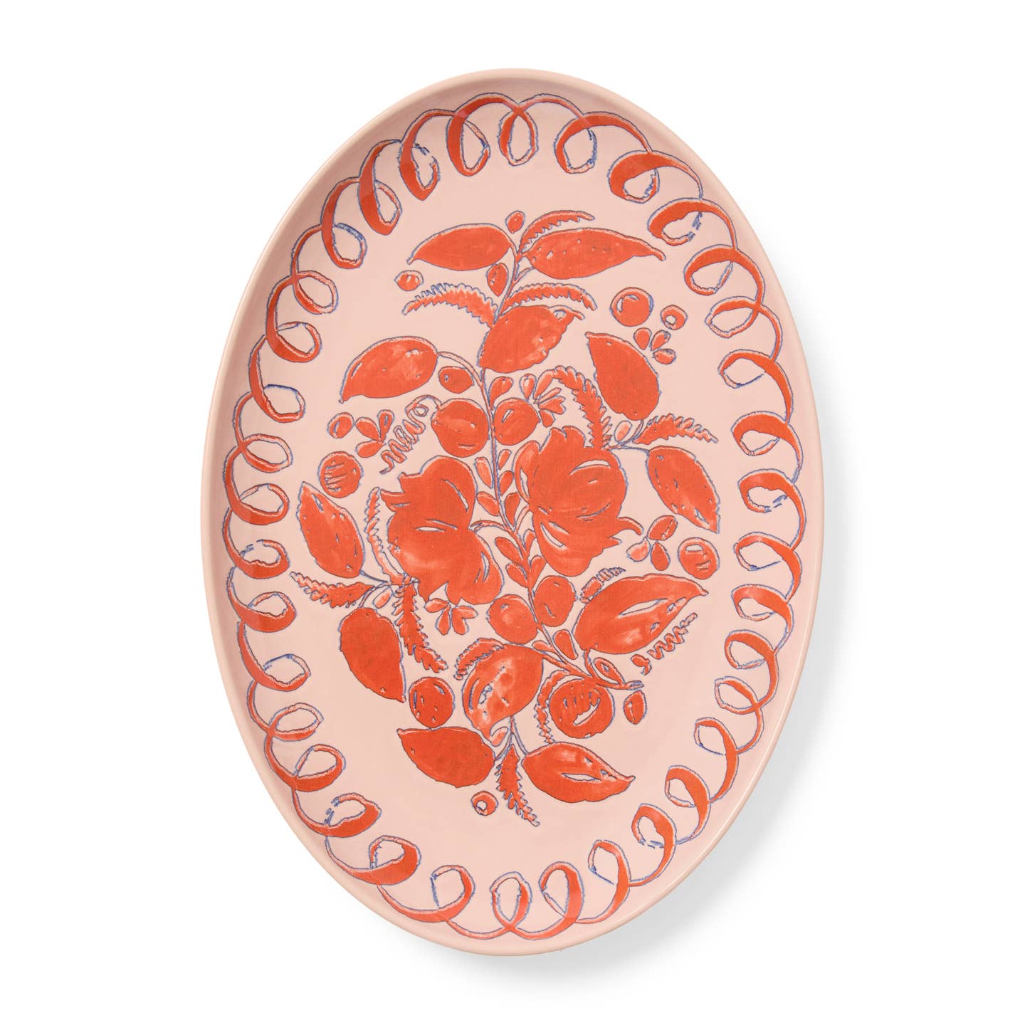 Amalfi Oval Tray, Pink