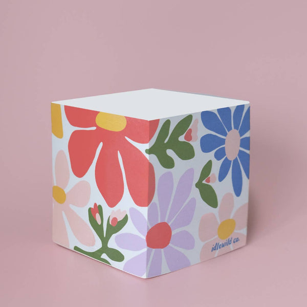 Primary Blooms Sticky Note Cube - Hunt and Bloom