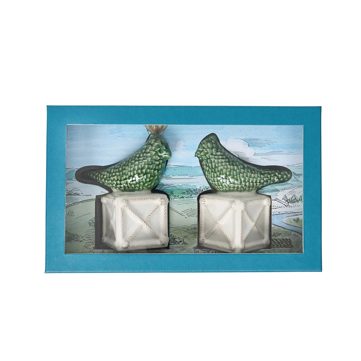 Juliska Berry & Thread Bird Topiary Candlestick, Set of 2