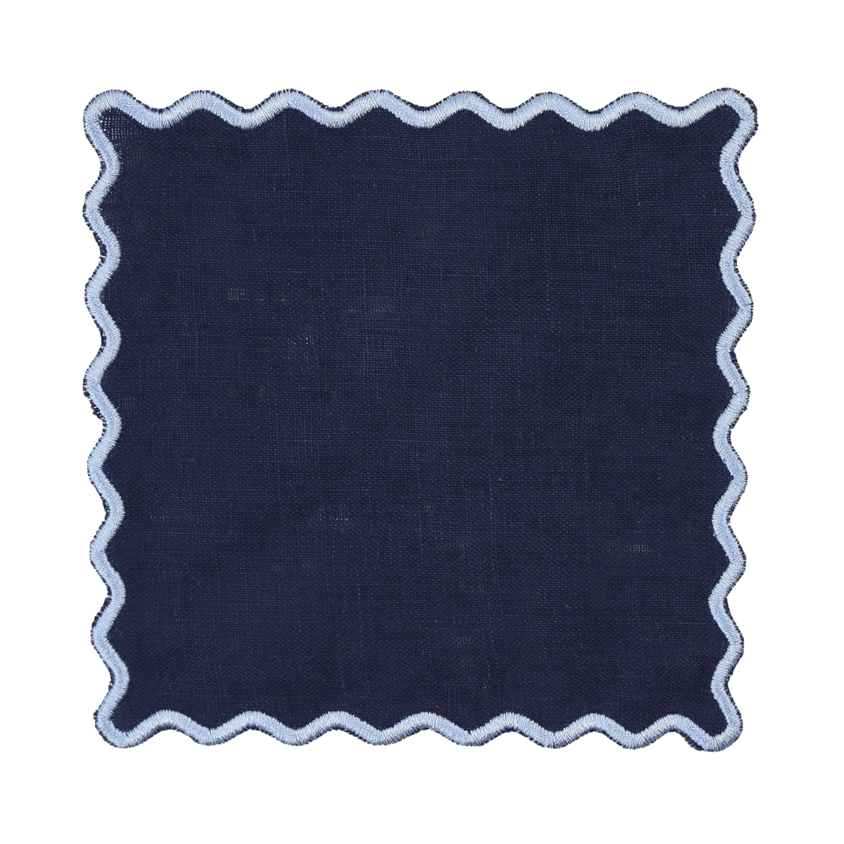 Navy Linen Square Cocktail Napkins, Set of 4