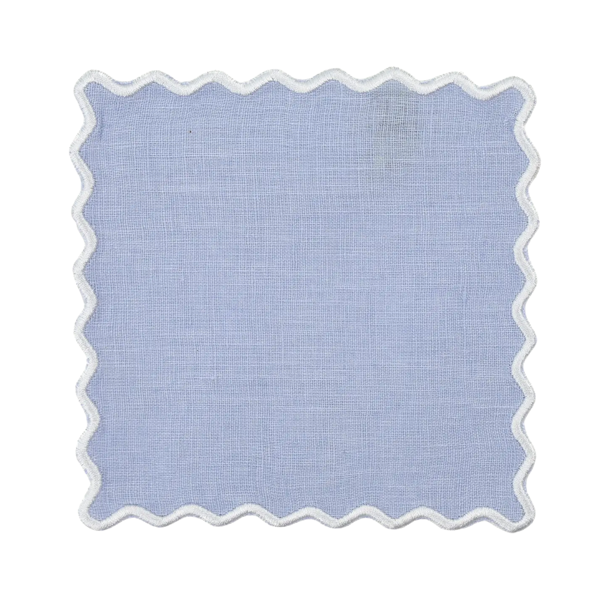 Powder Blue Linen Square Cocktail Napkins, Set of 4