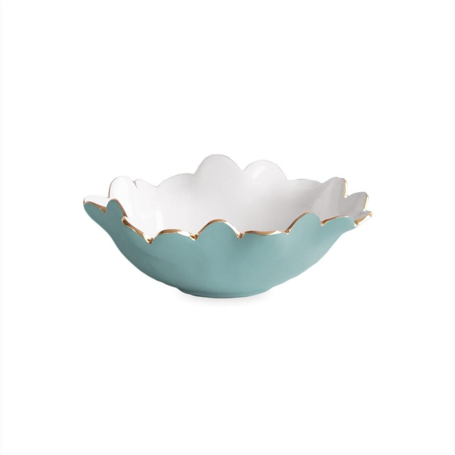 Beatriz Ball Colette Mini Round Bowl, Turquoise & White