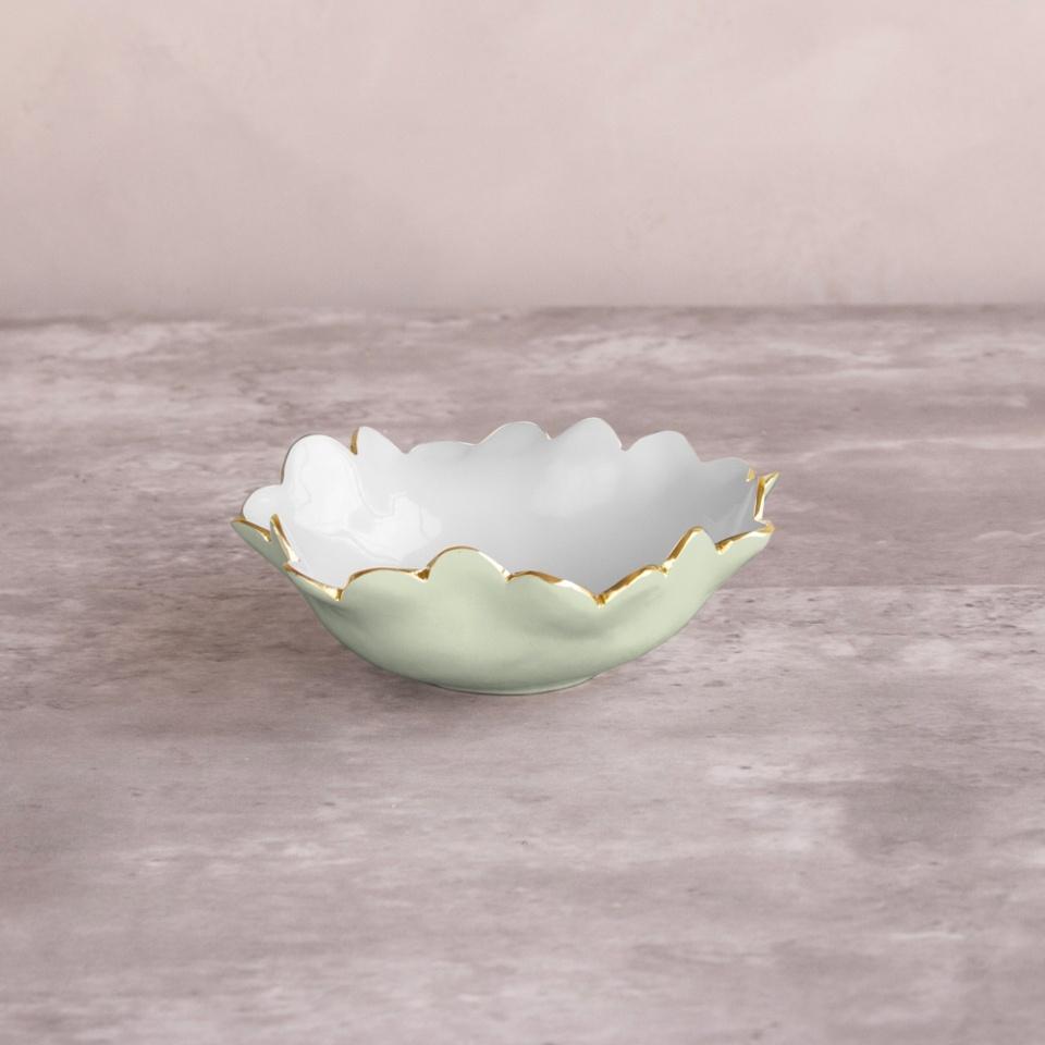Beatriz Ball Colette Mini Round Bowl, Pistachio & White