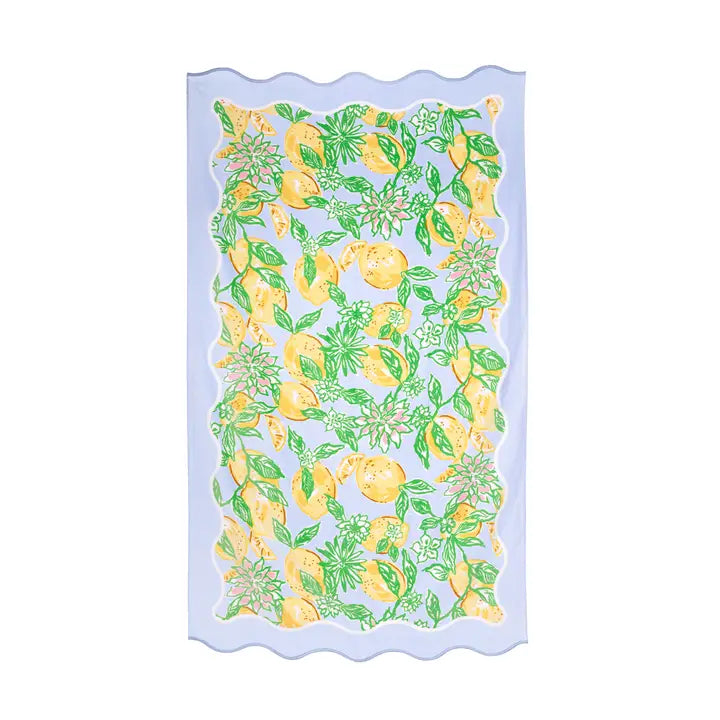 Lilly Pulitzer Scalloped Beach Towel, Make Lemonade