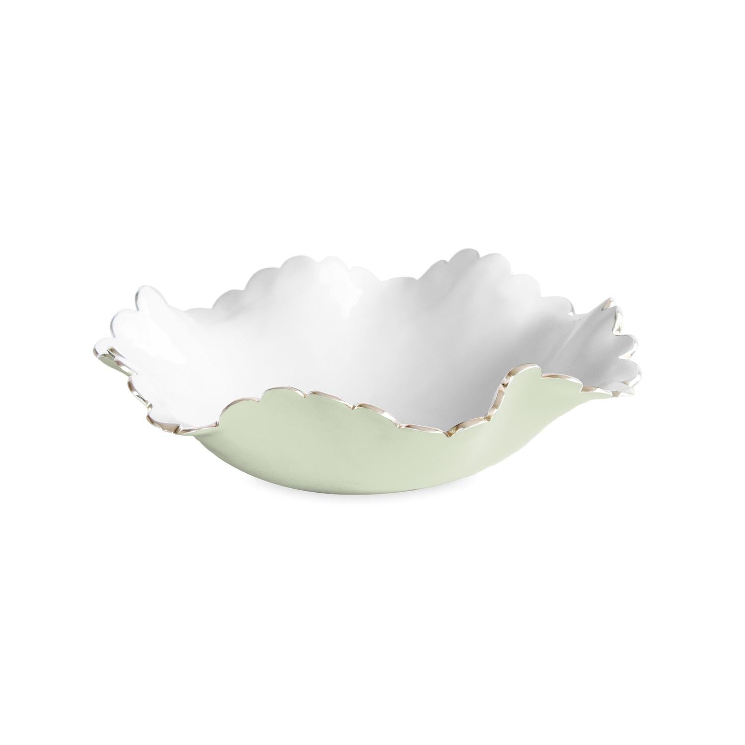 Beatriz Ball Colette Medium Bowl, Pistachio & White