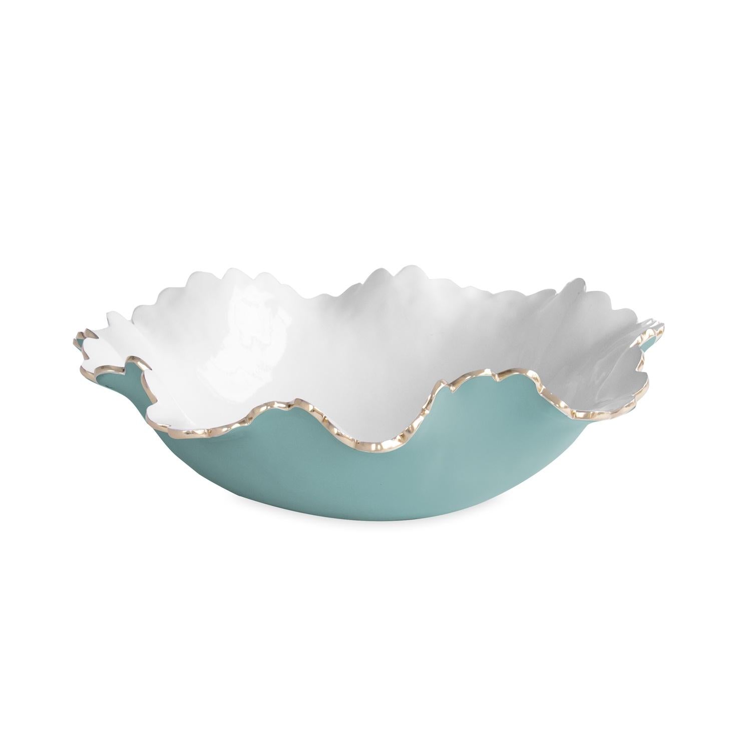 Beatriz Ball Colette Large Bowl, Turquoise & White