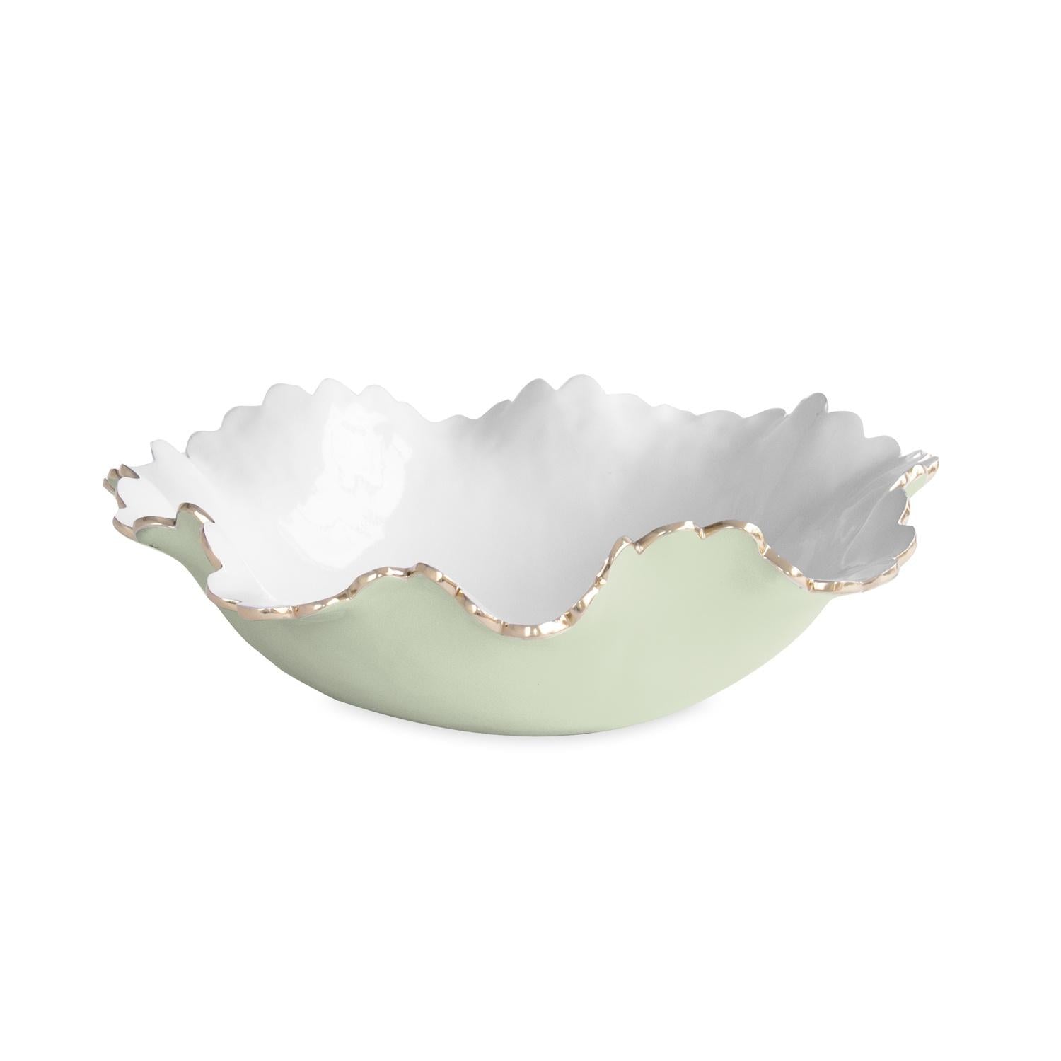 Beatriz Ball Colette Large Bowl, Pistachio & White