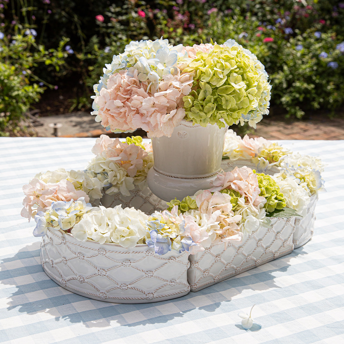 Juliska Berry & Thread Whitewash Petite Parterre Garden Planter, Set of 2