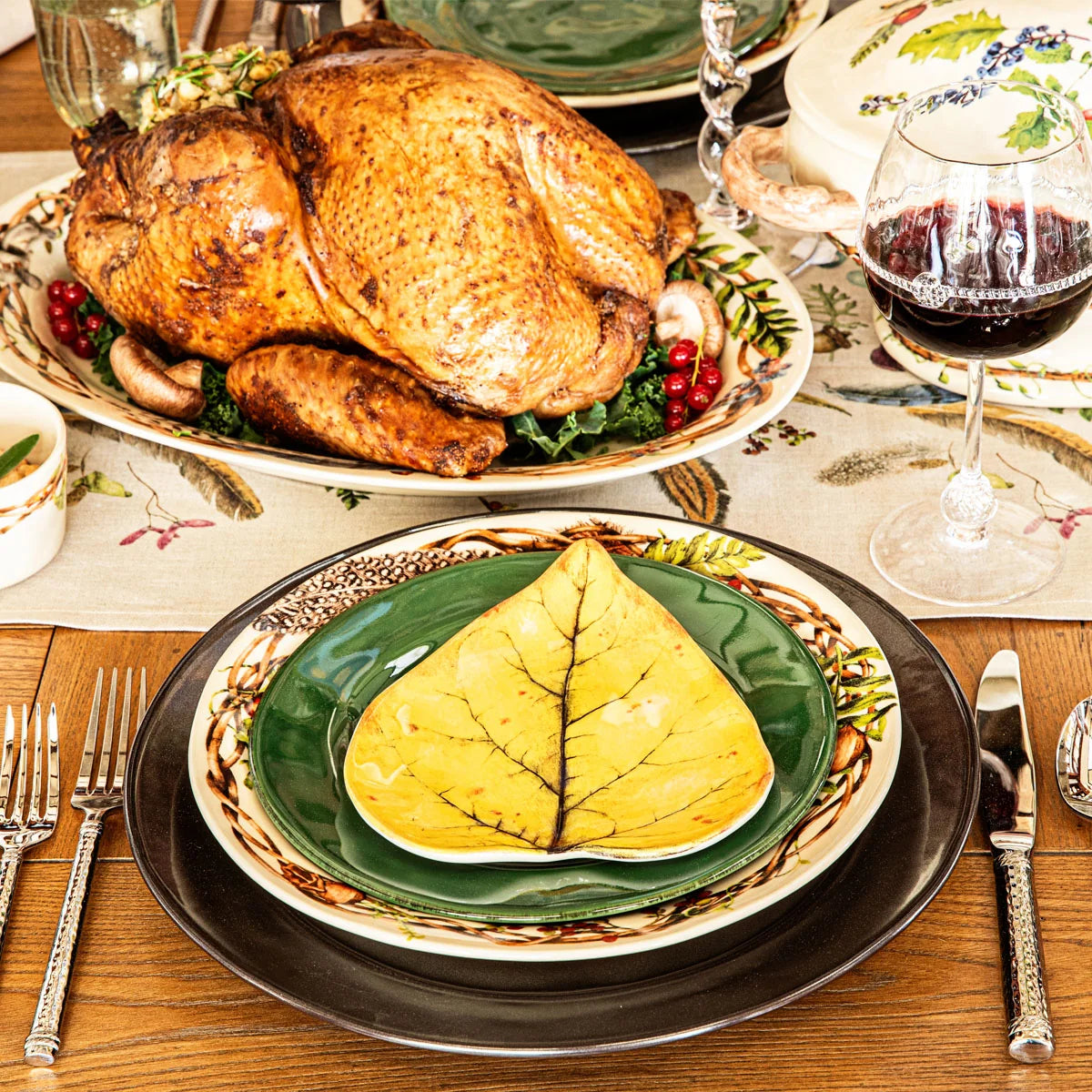 Juliska Forest Walk Leaf Assorted Plates, Set of 4