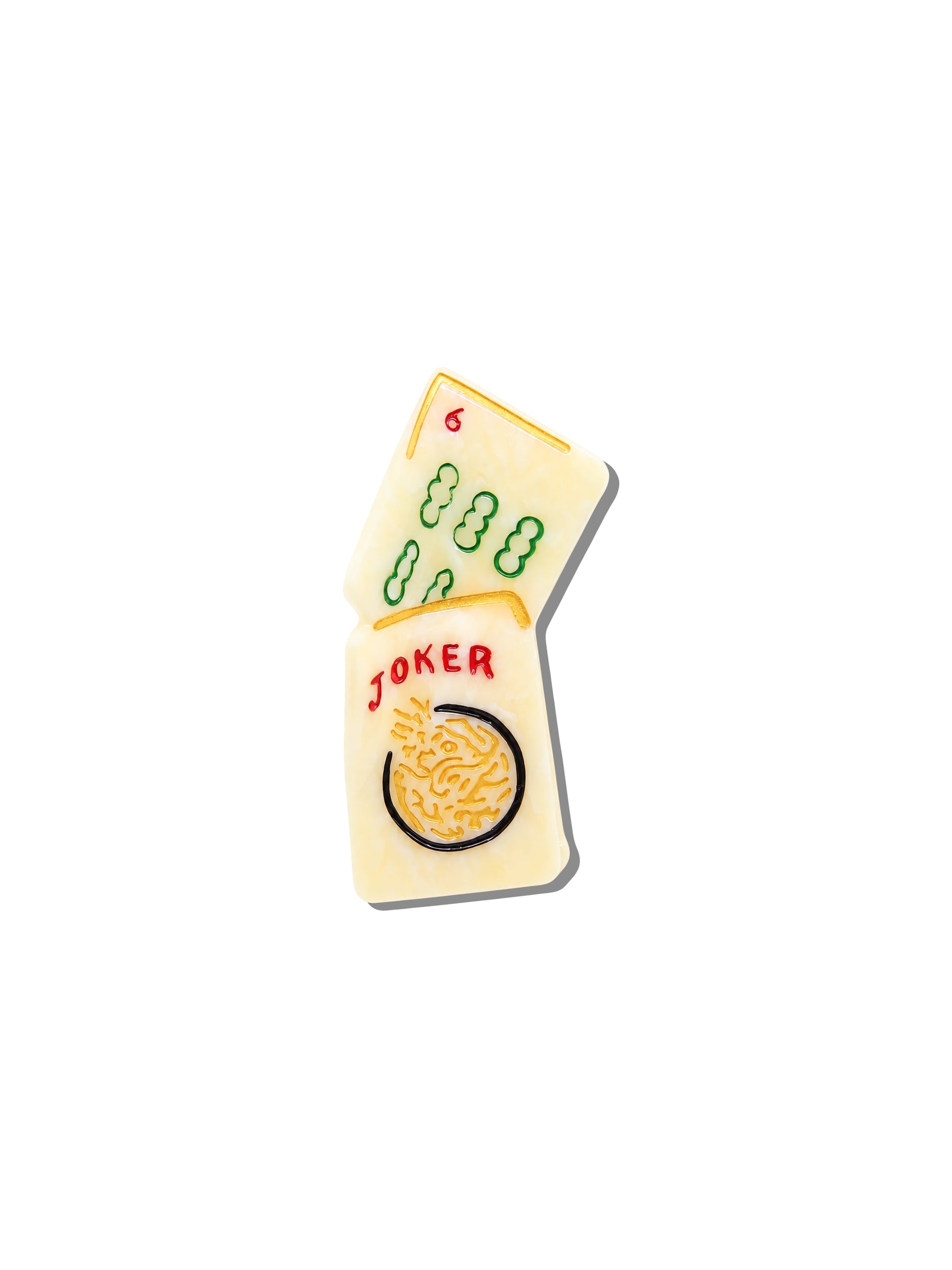 Hand-Painted Mini Mahjong Claw Hair Clip