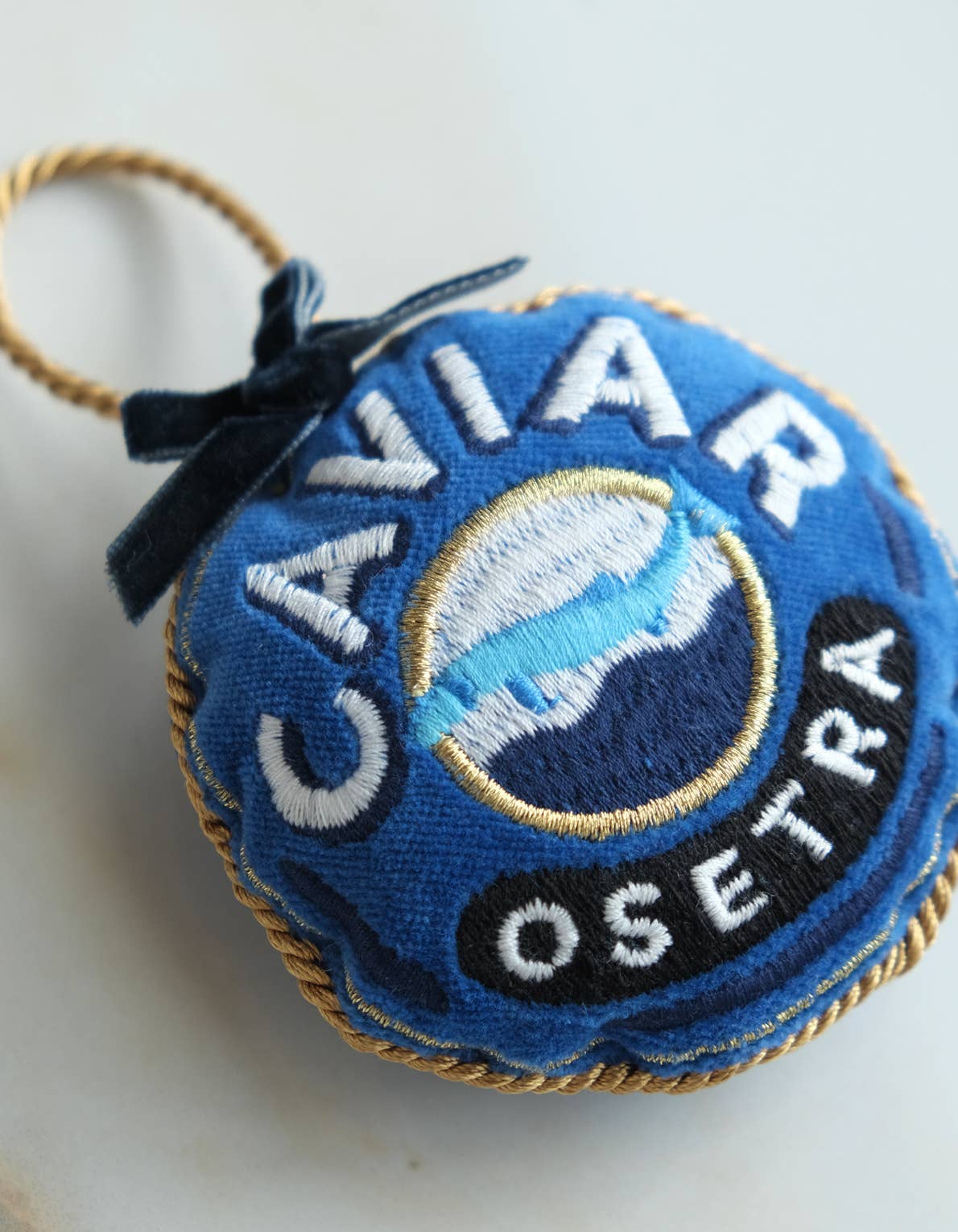 Caviar Velvet Embroidered Ornament
