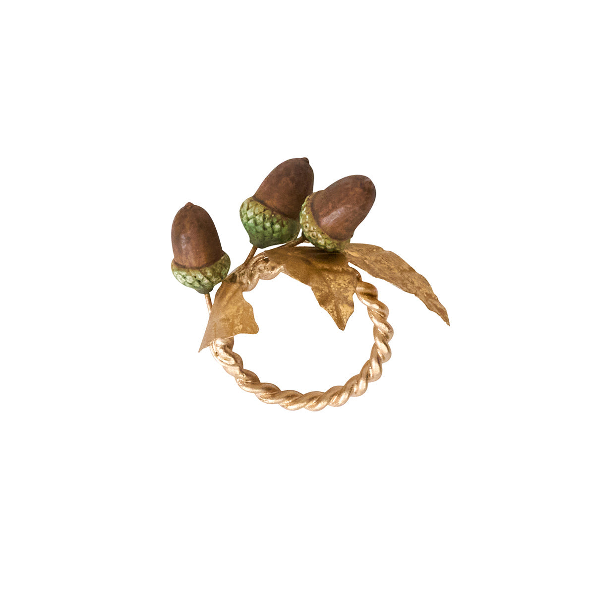 Juliska Forest Walk Acorn Napkin Rings, Set of 4