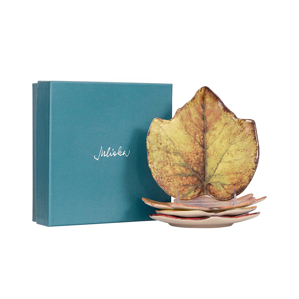 Juliska Forest Walk Leaf Assorted Plates, Set of 4