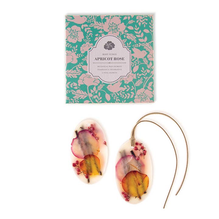 Apricot Rose Botanical Sachet, Set of 2