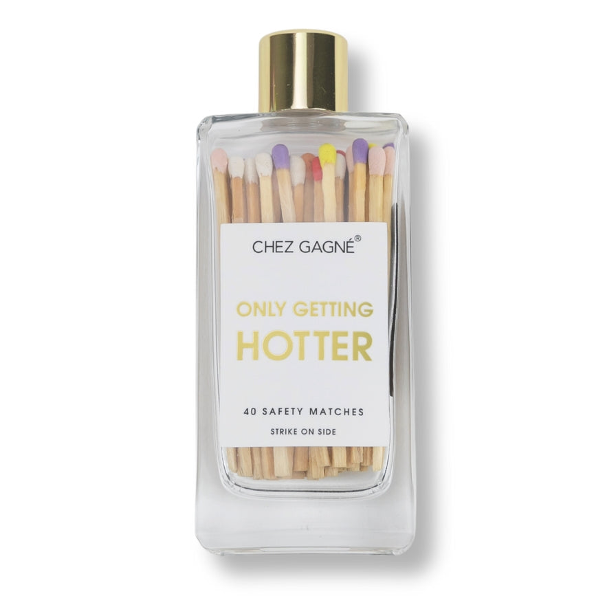 Glass Bottle Safety Matches, Only Getting Hotter