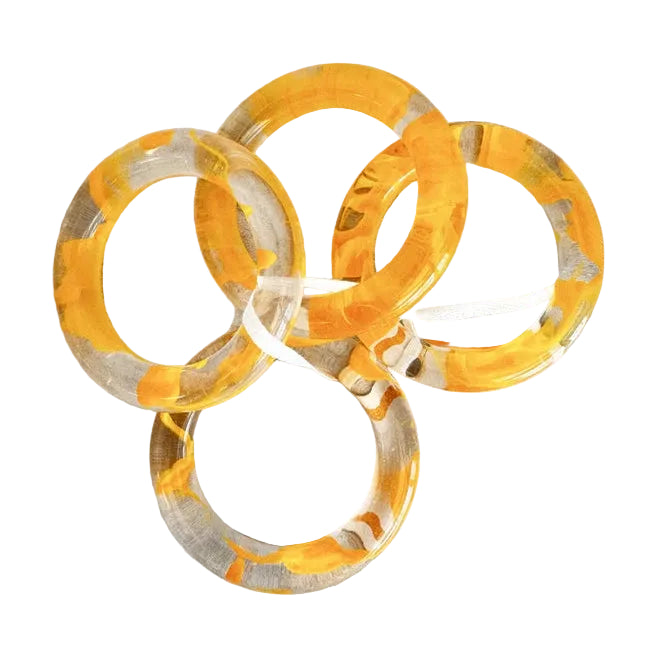 Napkin Rings, Set of Four, Fruit Salad Tangerine