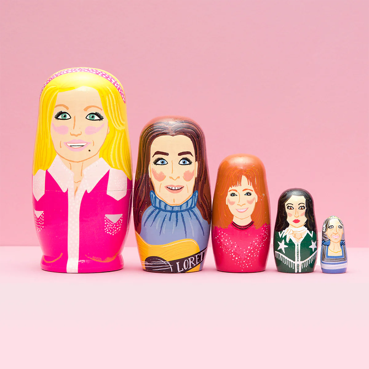 Women of Country Wooden Nesting Dolls