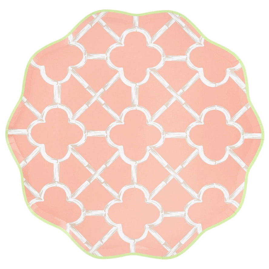Meri Meri Bamboo Pattern Paper Dinner Plates