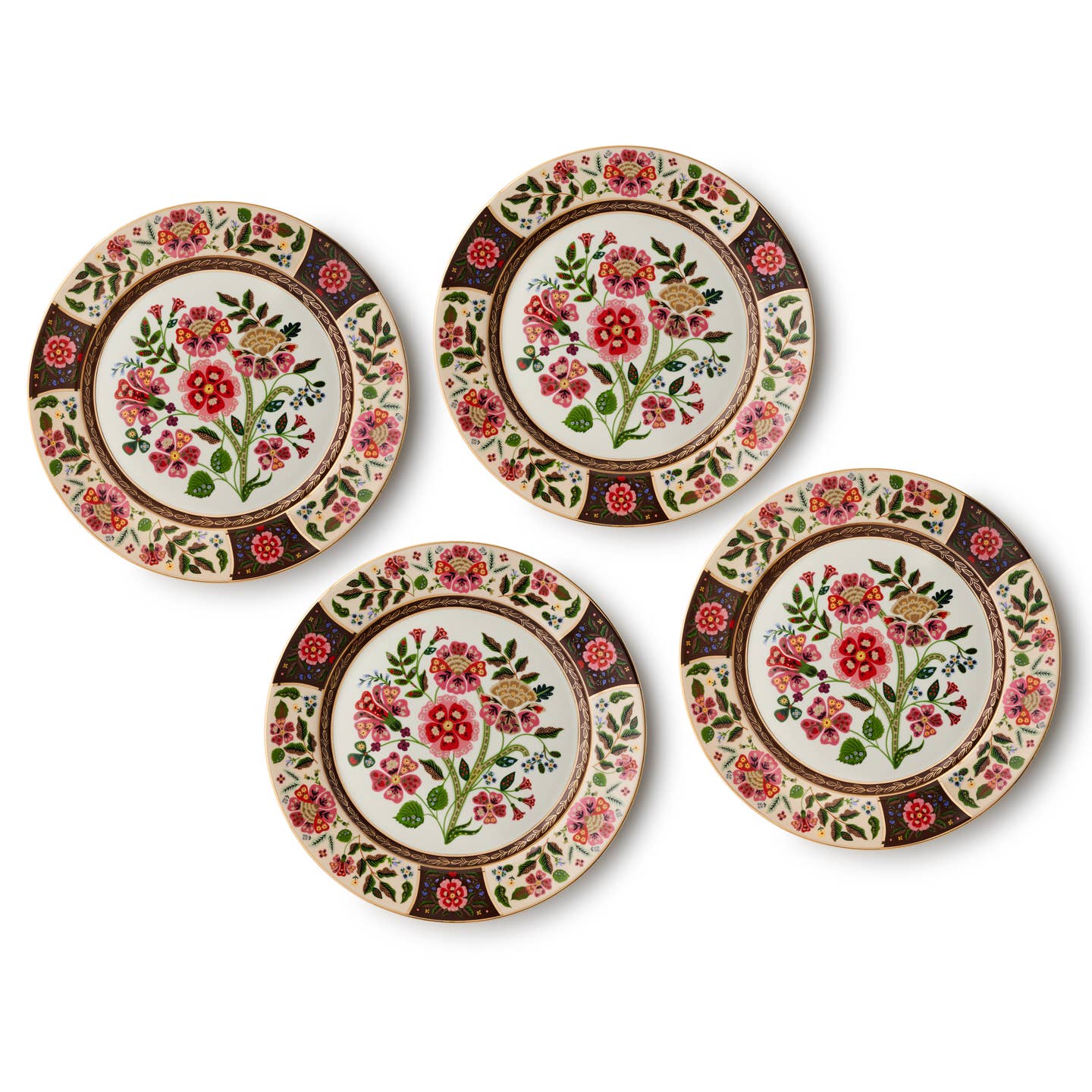 Gracie Porcelain Dinner Plates, Set of 4