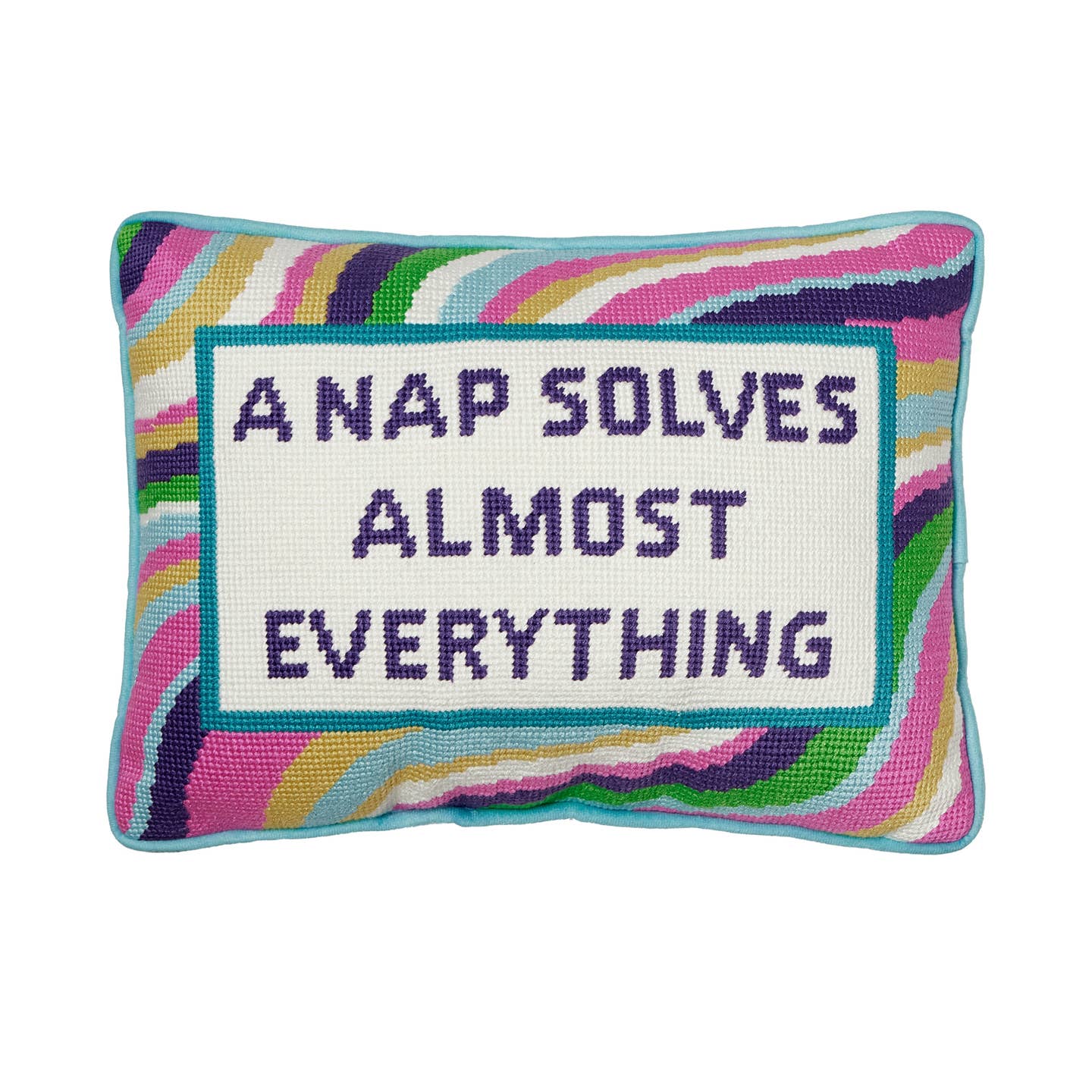A Nap Needlepoint Pillow