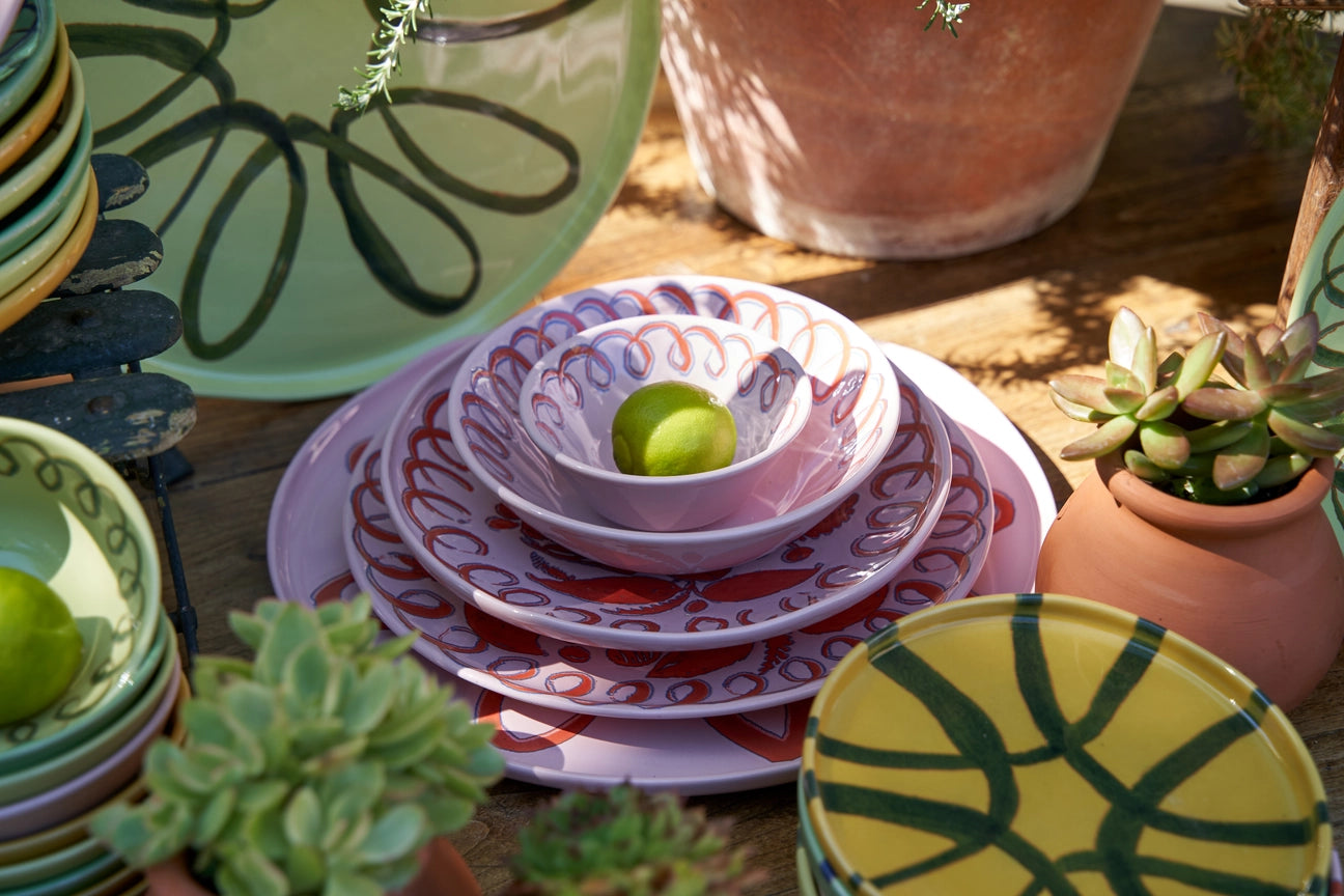 Amalfi Dessert Plate, Pink