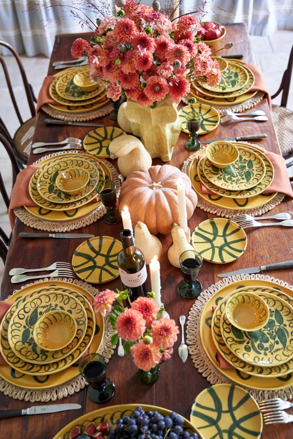 Amalfi Dessert Plate, Mustard