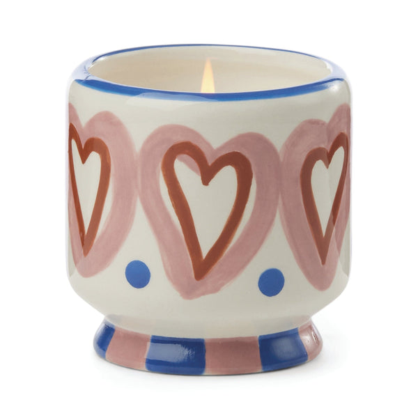 Rosewood & Vanilla Heart Candle