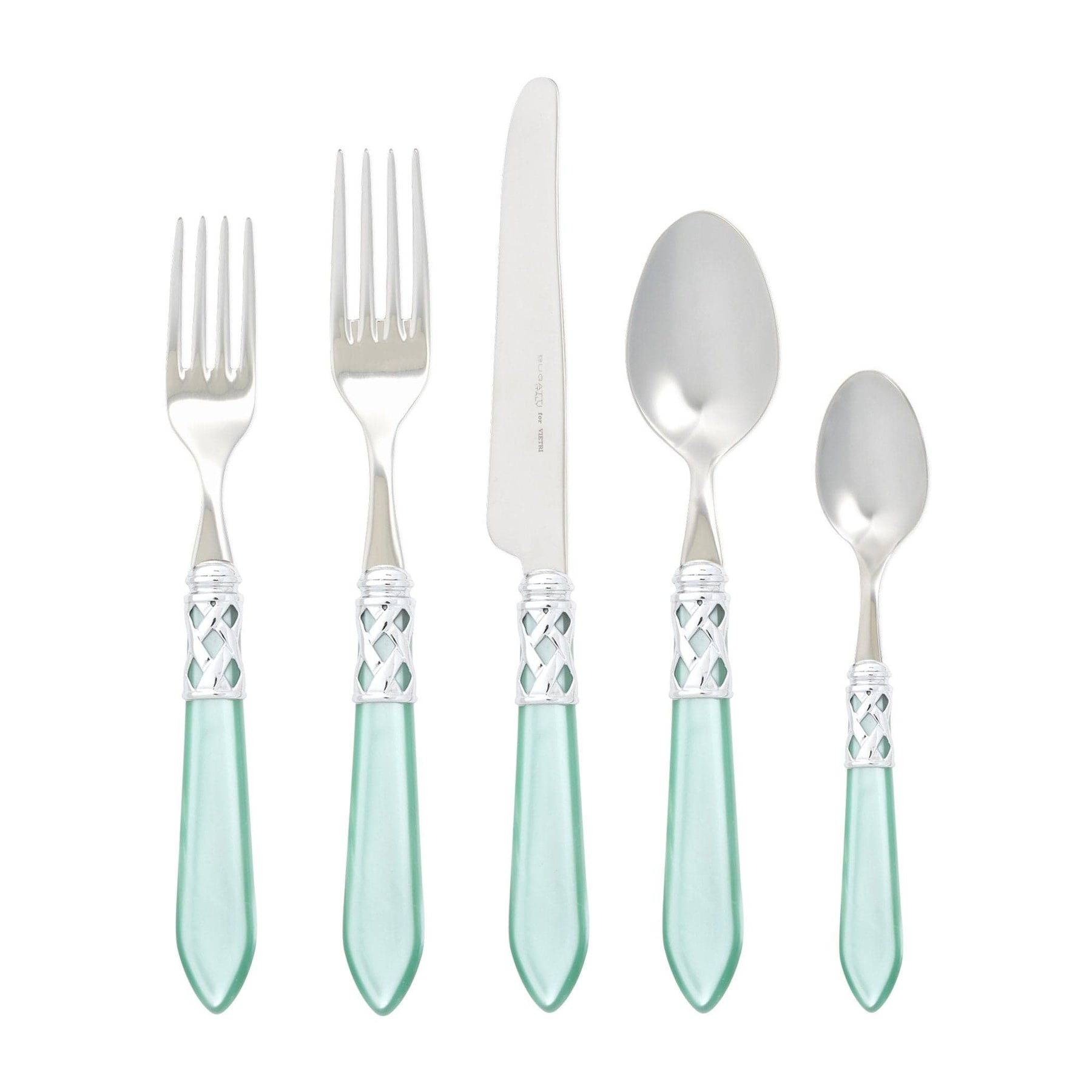 Vietri Aladdin Brilliant Aqua 5-Piece Place Setting