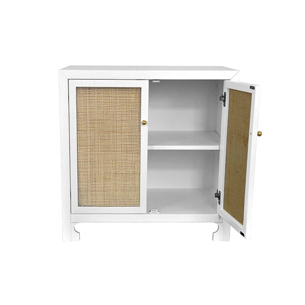 Worlds Away Alden Two Door Cabinet, White