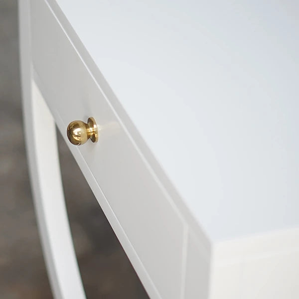 Worlds Away Alexis Side Table, White