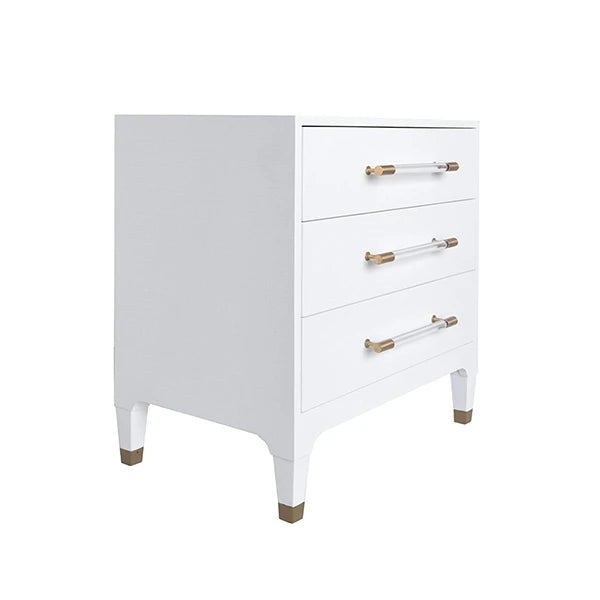 Worlds Amber Side Table, White