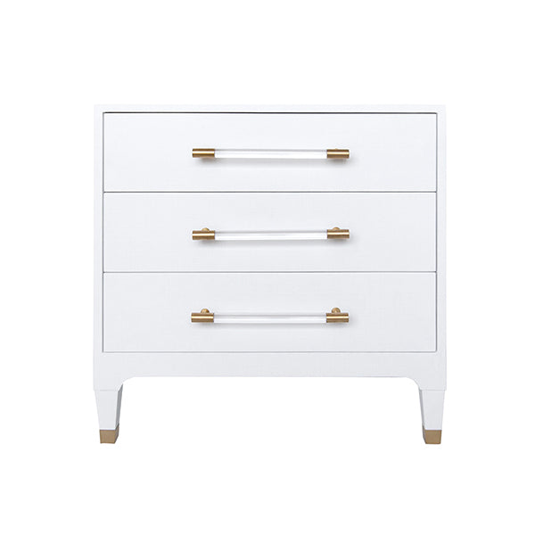 Worlds Amber Side Table, White