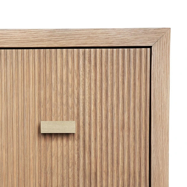 Worlds Away Andre Side Table, Natural Oak