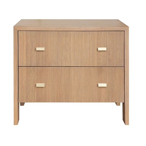 Worlds Away Andre Side Table, Natural Oak