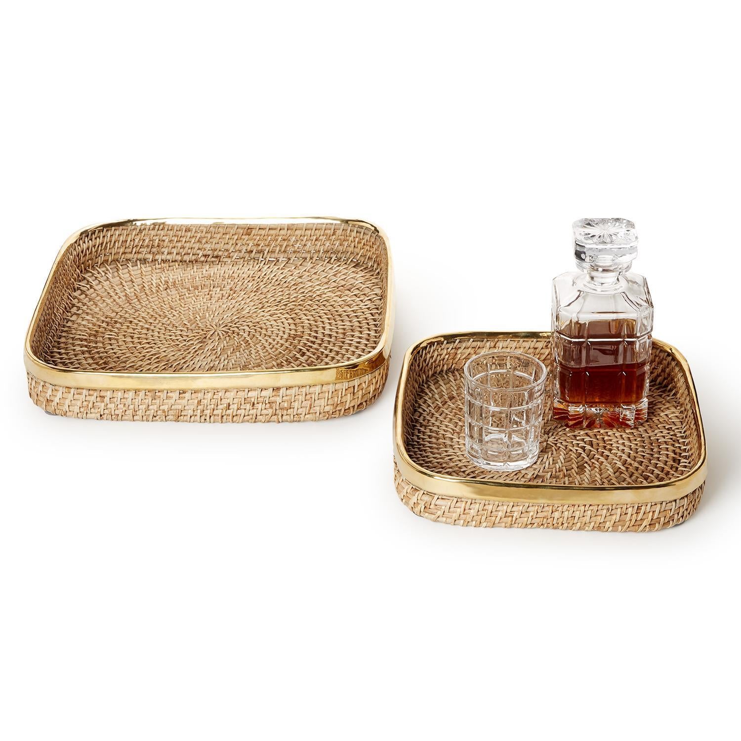 Bliss Hand Woven Rattan Tray, Large