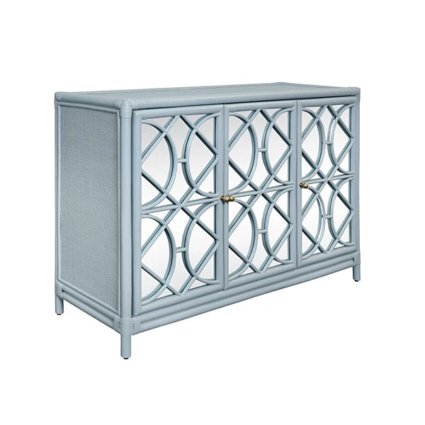Worlds Away Aria Buffet, Light Blue