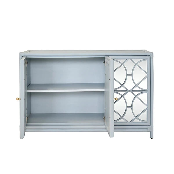 Worlds Away Aria Buffet, Light Blue