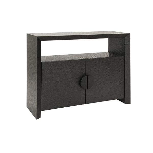Worlds Away Aspen Two Door Console, Black