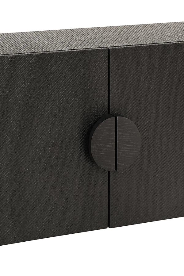 Worlds Away Aspen Two Door Console, Black