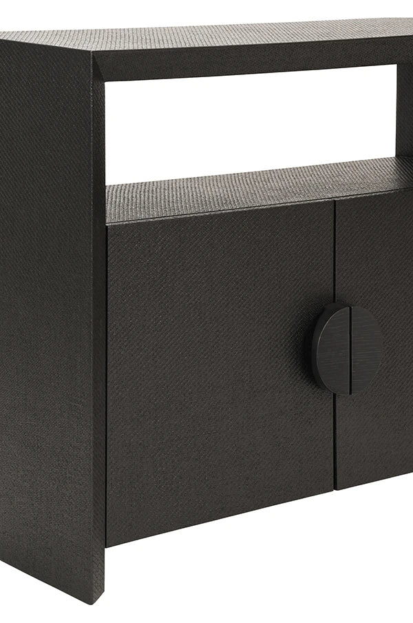 Worlds Away Aspen Two Door Console, Black