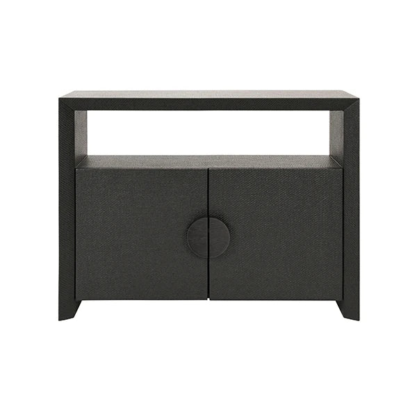 Worlds Away Aspen Two Door Console, Black