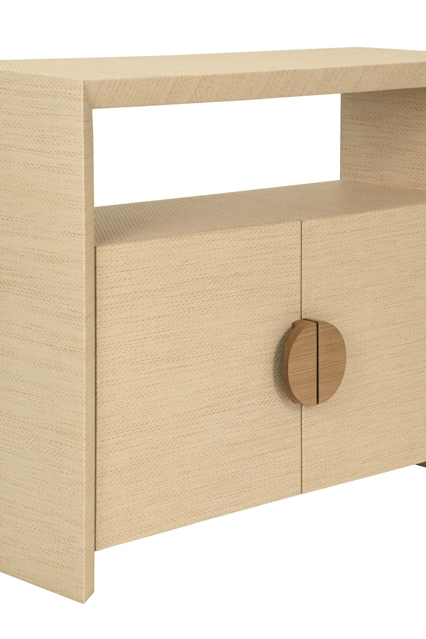 Worlds Away Aspen Two Door Console, Natural