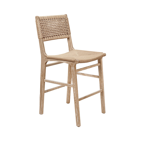 Worlds Away Astrid Counter Stool, Cerused Oak