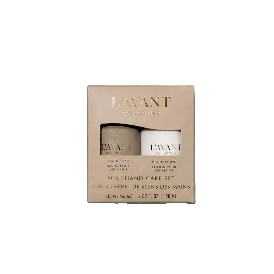 L'Avant Mini Hand Care Set, Hand Soap + Hand Lotion, Ambre Santal
