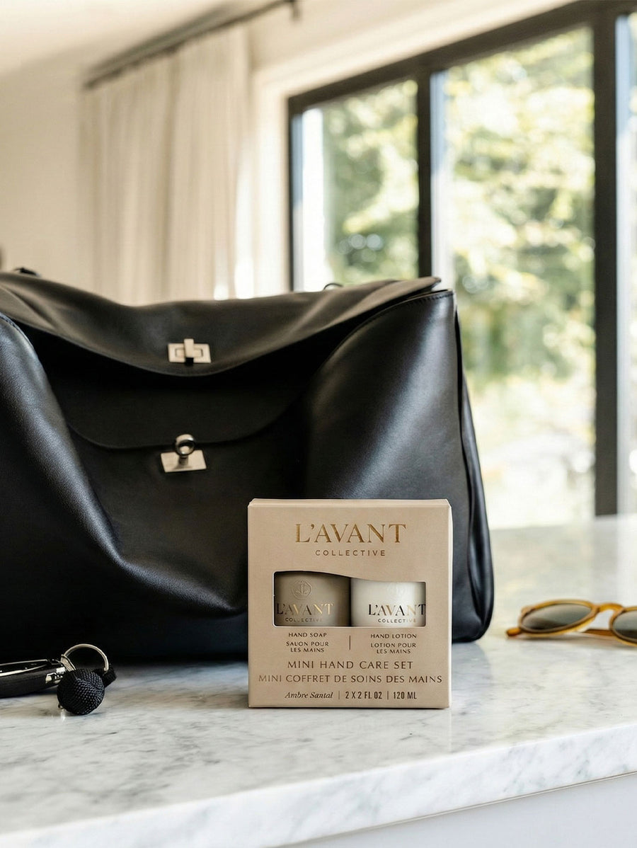 L'Avant Mini Hand Care Set, Hand Soap + Hand Lotion, Ambre Santal