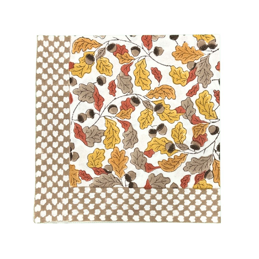 Acorns & Leaves Napkins, Set of 4