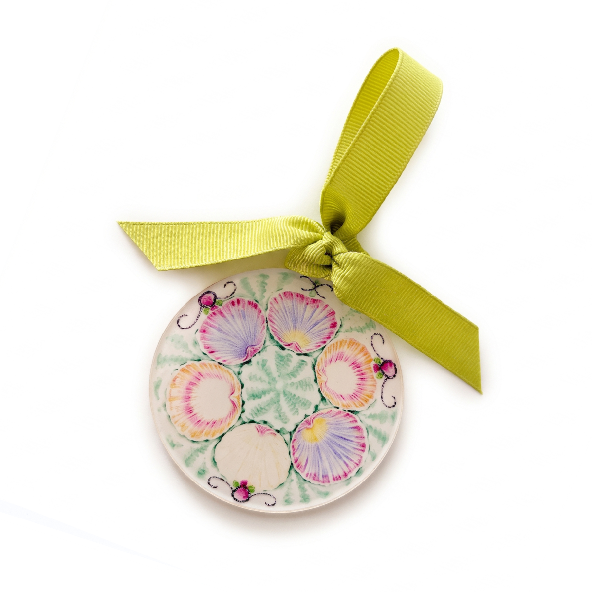 Acrylic Oyster Plate Ornaments, Set of 6